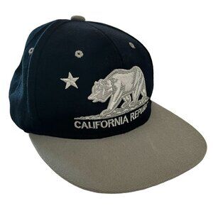 California Republic Bear‎ Unisex Adjustable Snapback Baseball Cap Two Tone